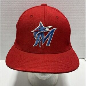 Miami Marlins The Classics Snapback Hat Red Cap Yupoong Baseball Sports